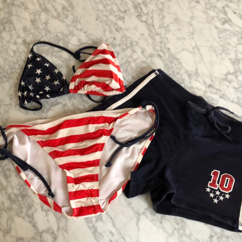 USA Flag Bikini / Swimset Size L